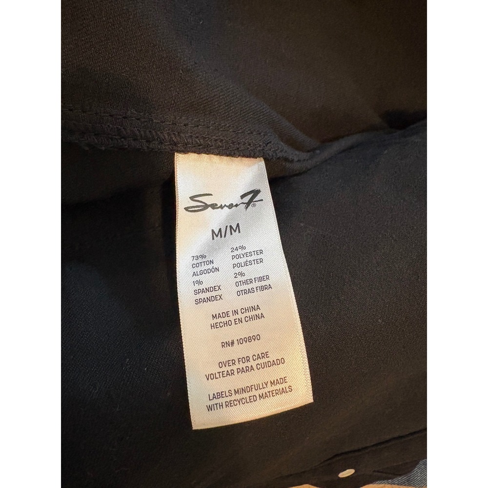 Seven7 Womens Denim Jacket Black Stretch Trucker Coat MY5302BL25 NWT Medium - Picture 7 of 10